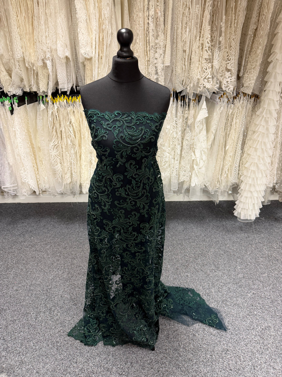 Hunter Emb Beaded Tulle - EB1069