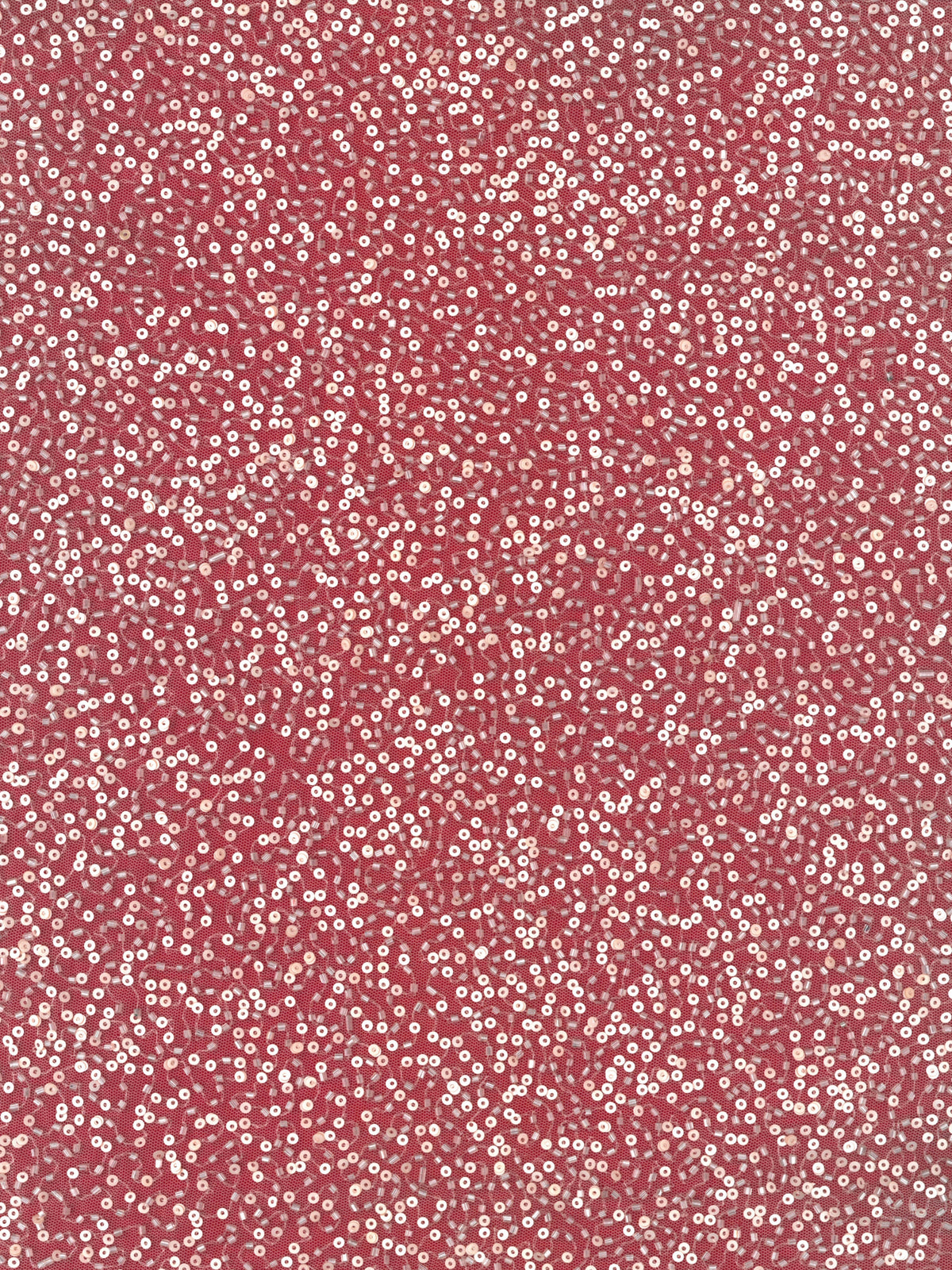 Dusky Rose Embroidered Beaded Tulle - EB1103