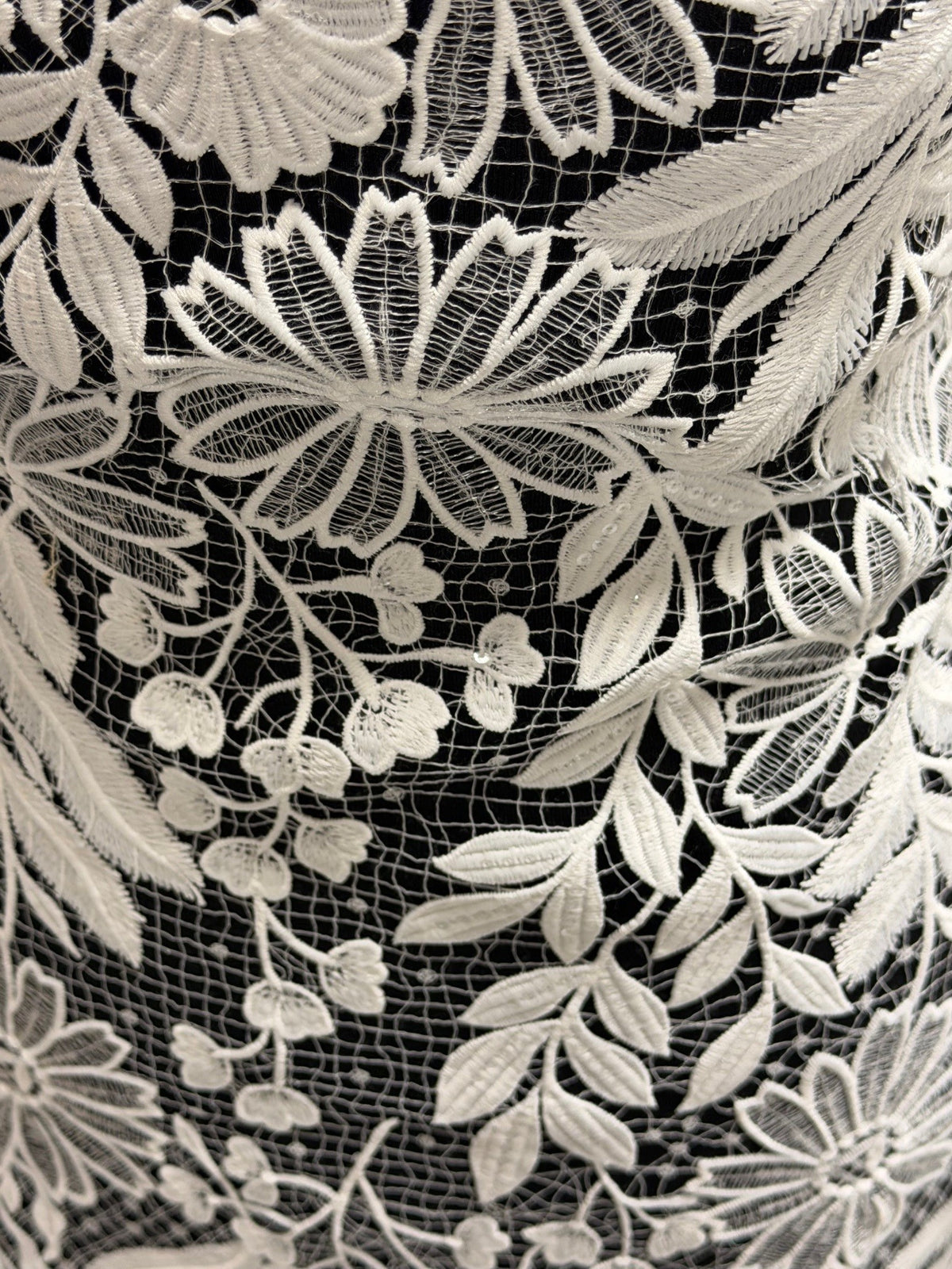 Ivory Sequin Bridal Lace - EB3049