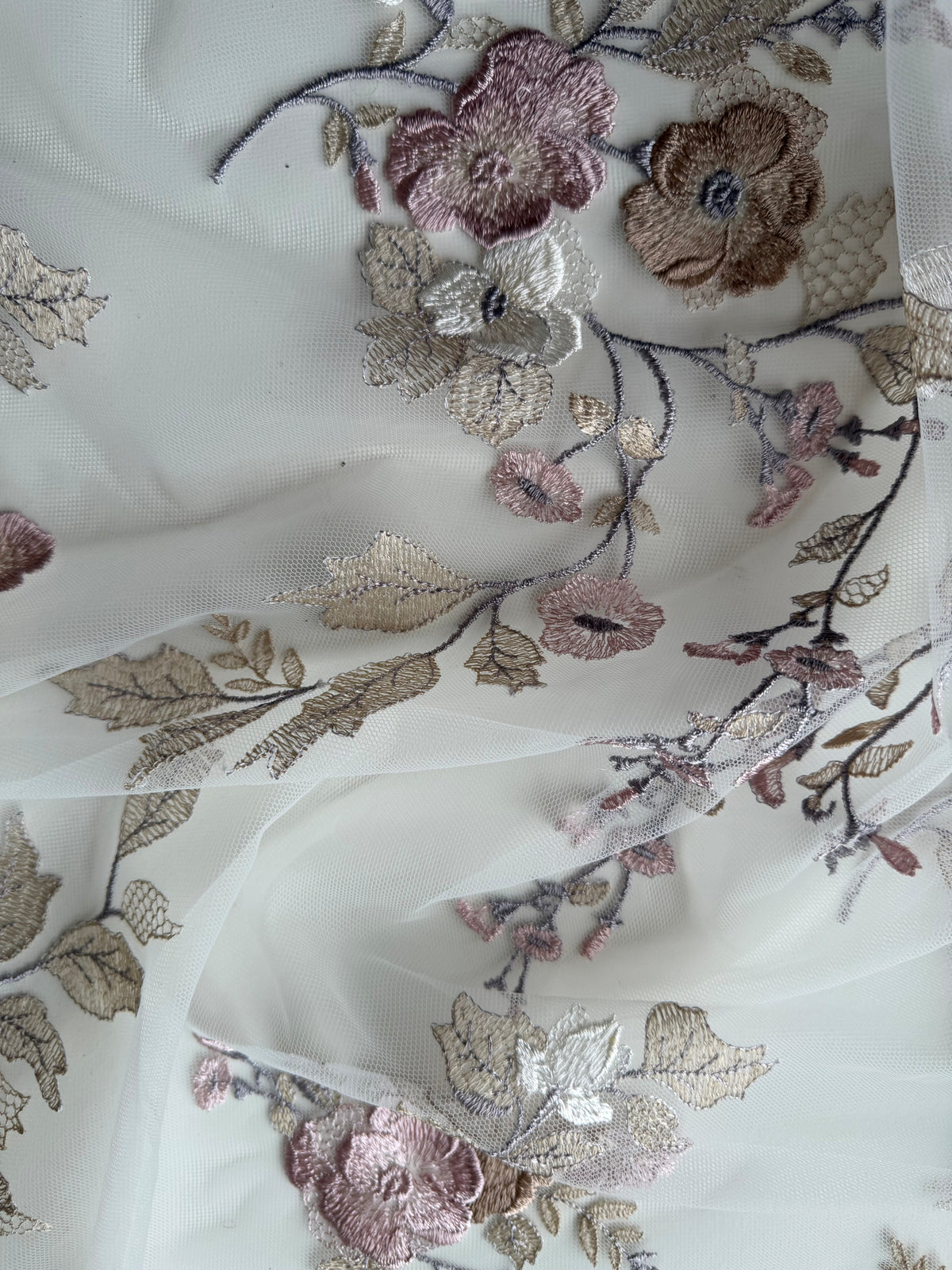 Ivory, Rose Gold and Pink Lace - EB5055