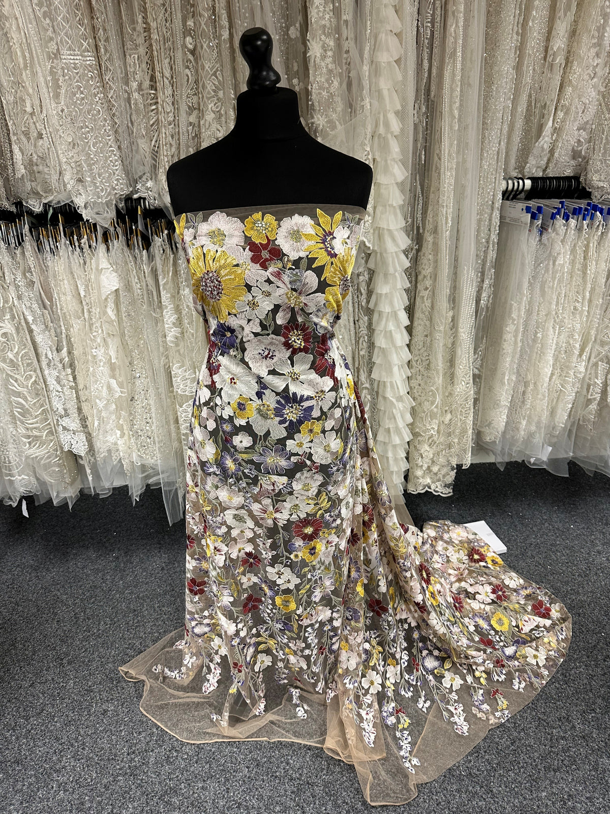 Multicolored Embroidered Lace - eb5056
