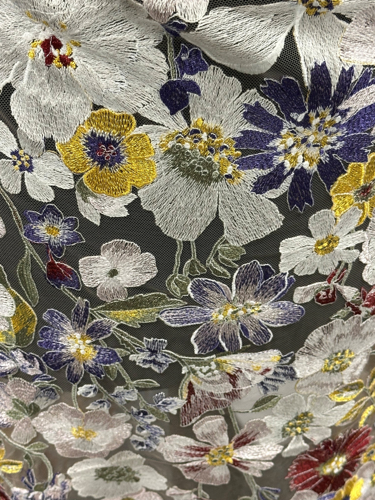 Multicolored Embroidered Lace - eb5056