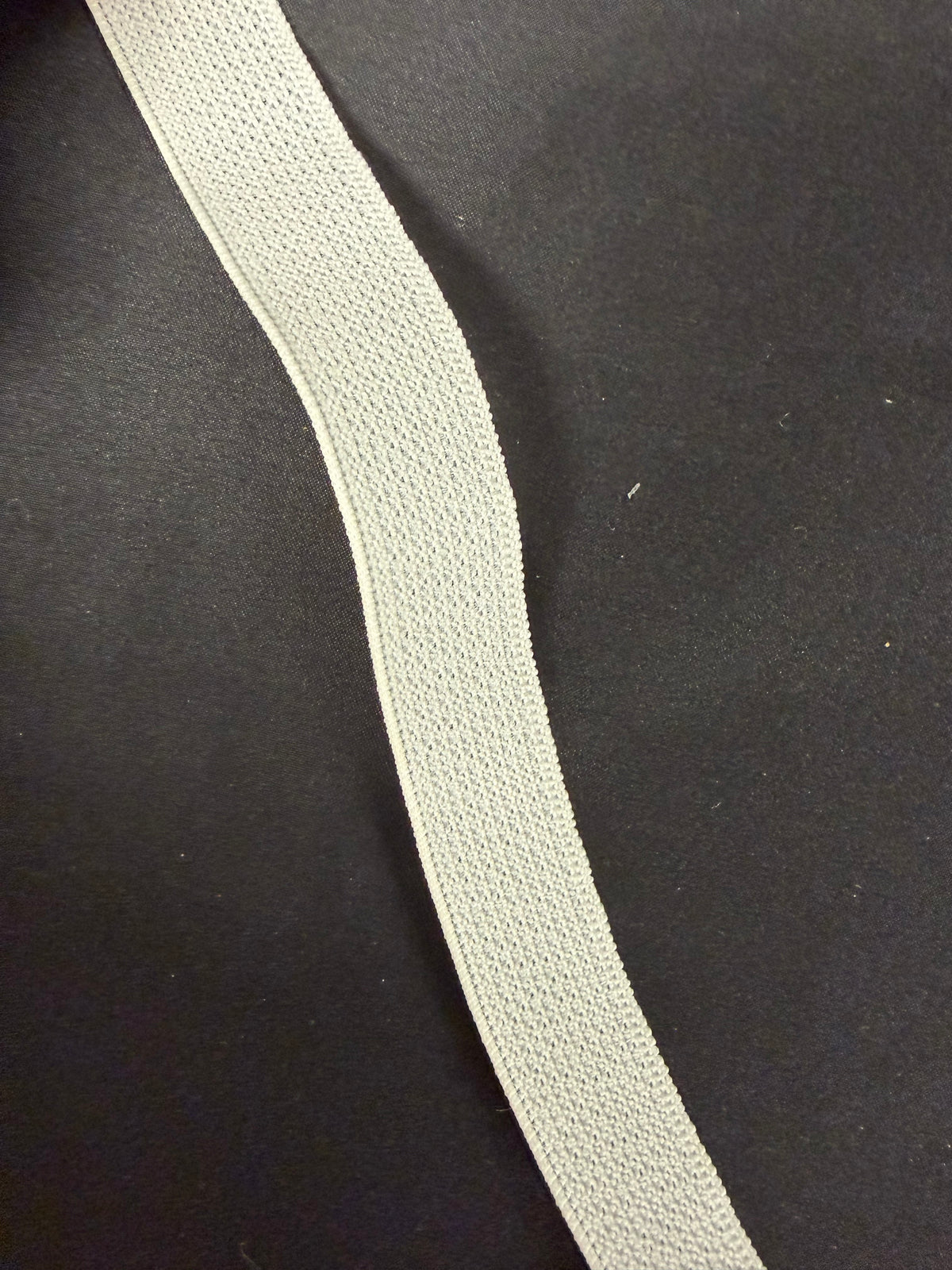 White 25mm Stretch Petersham - A17