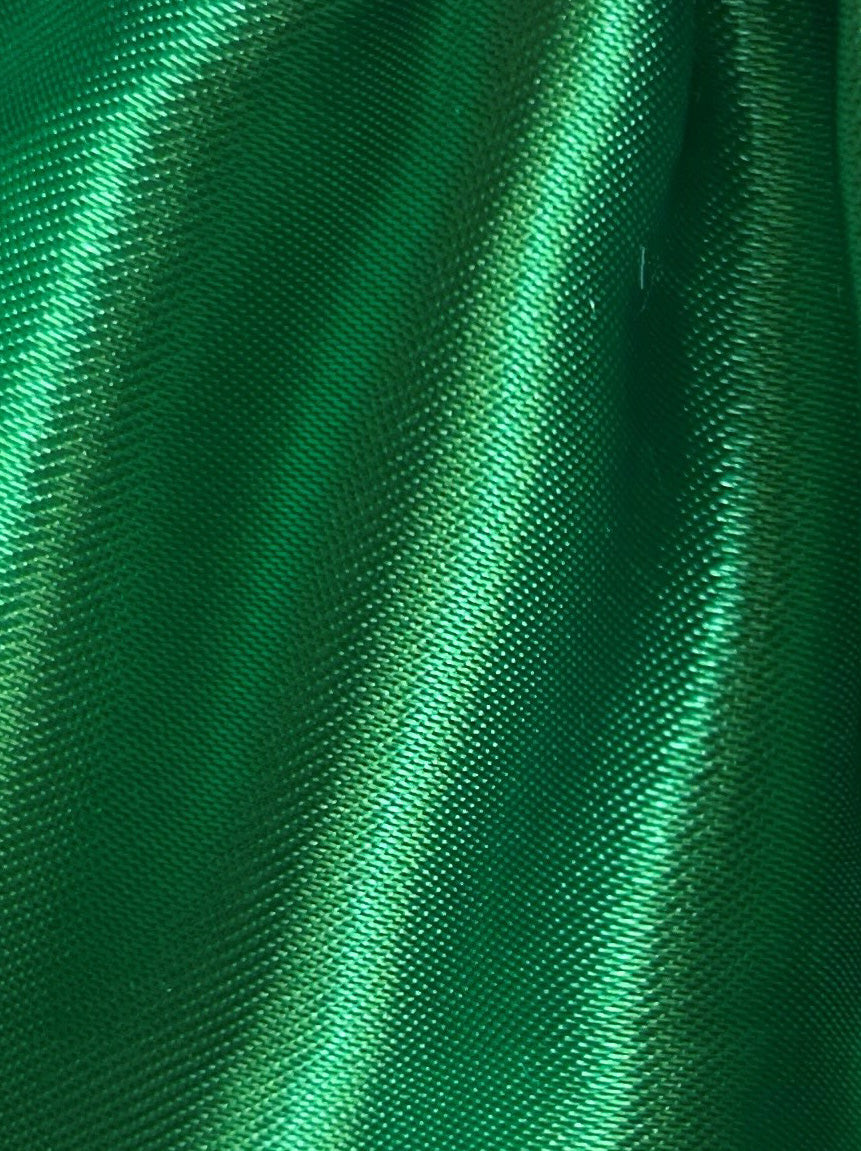 Emerald Polyester Satin - Ascot