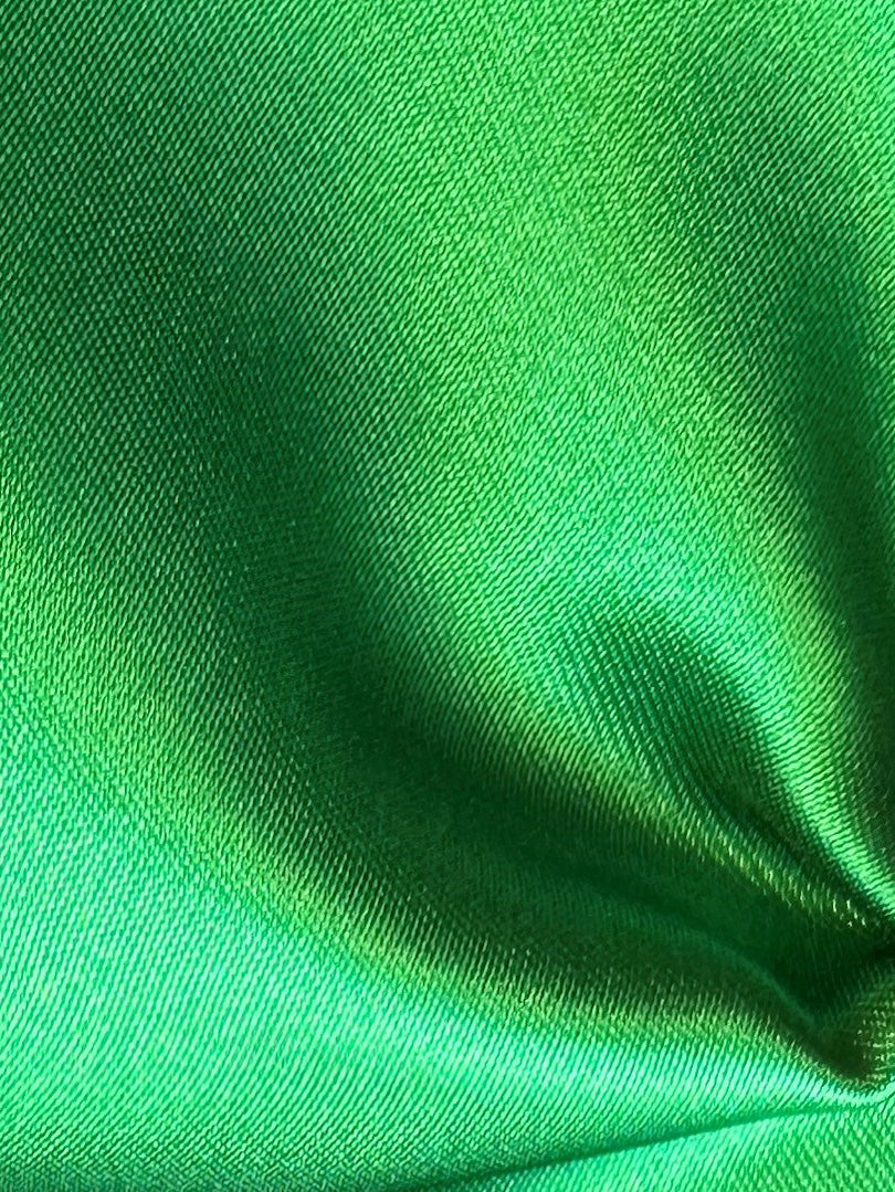 Emerald Polyester Satin - Flamenco