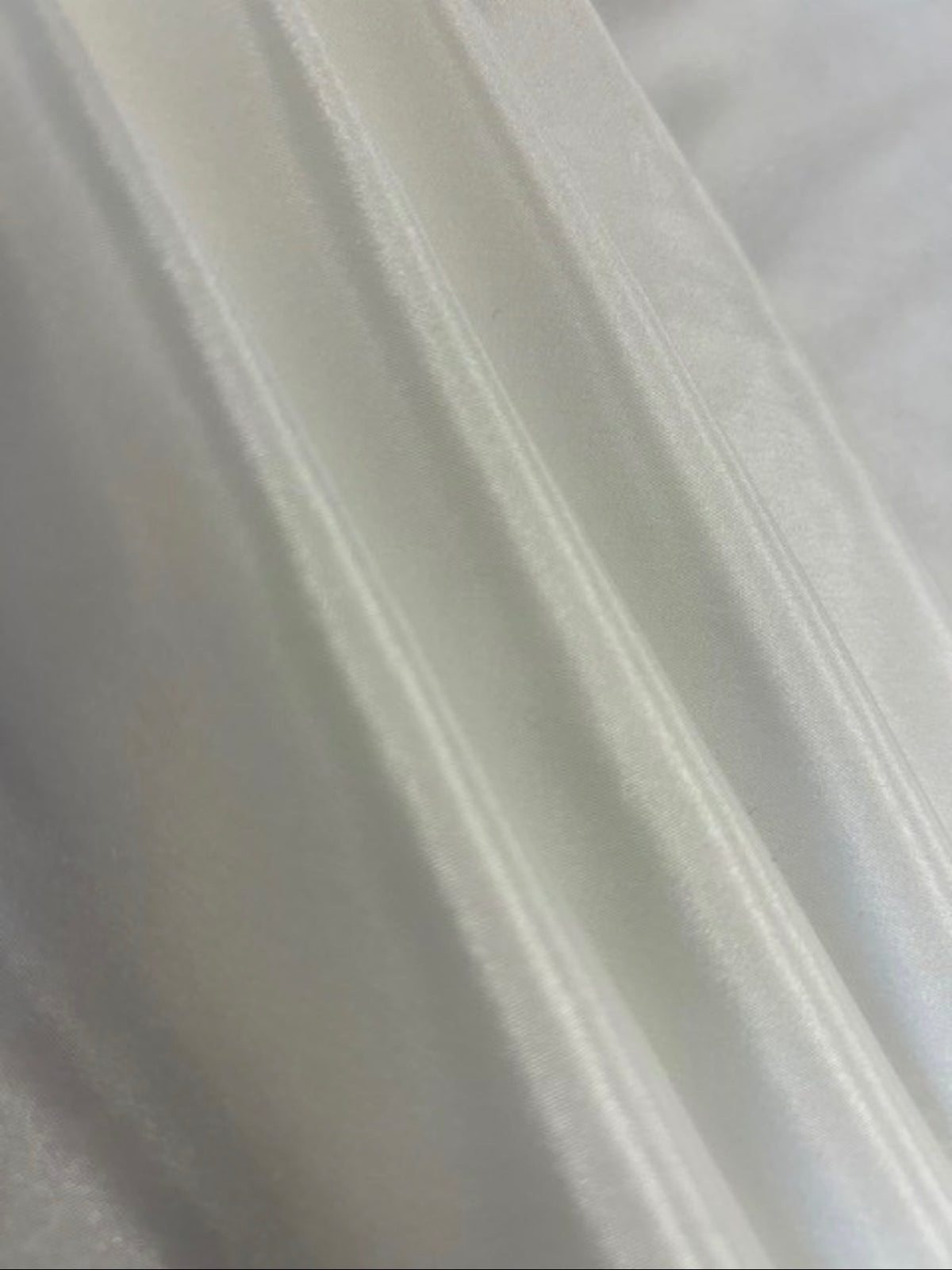 Deluxe Ivory Polyester Satin Fabric - Finesse