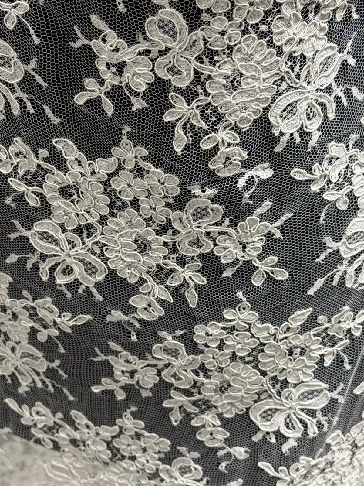 Ivory Corded Chantilly Lace – Zetina