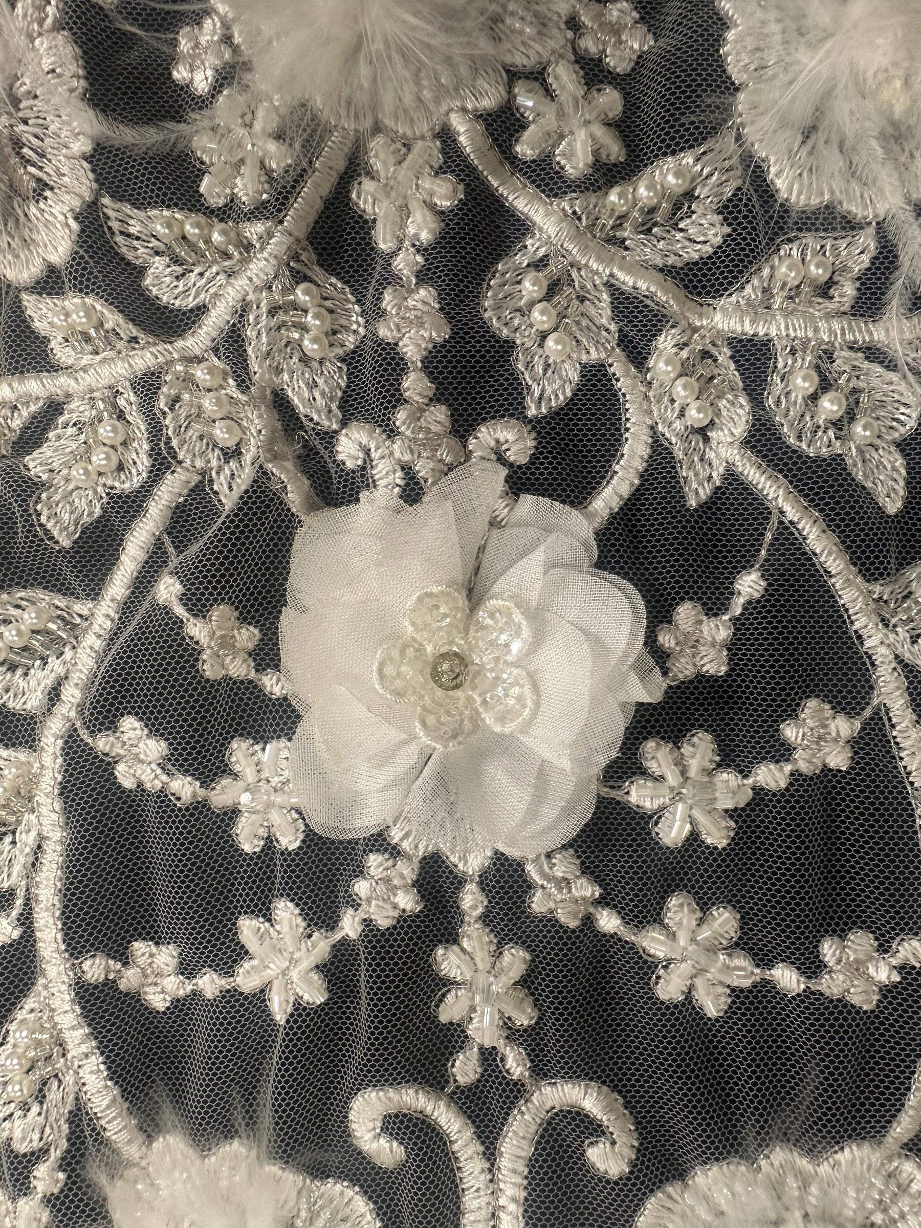 Ivory Beaded Lace - Faye