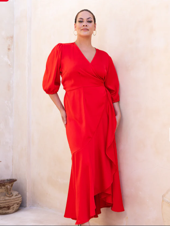 Scarlet Polyester Satin - Flamenco