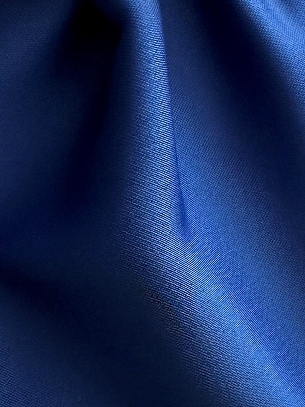 French Navy Polyester Stretch Satin - Ursula