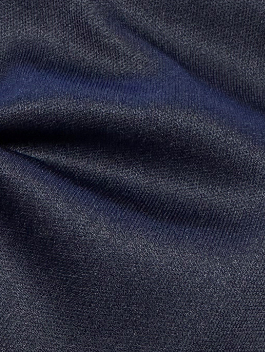 French Navy Knitted Polyester Lining Fabric - Libra