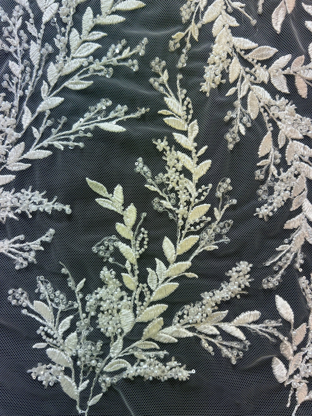 Ivory Beaded Bridal Lace - Giralda