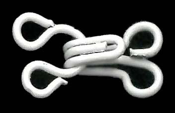 White Hook and Eyes - Size 1 - HA4101