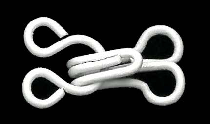 White Hook and Eyes - Size 2 - HA4102