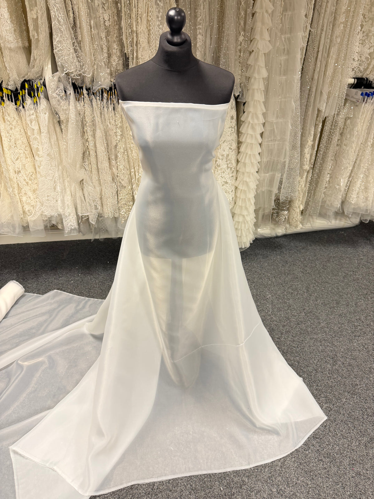 Ivory Polyester Satin Organza - PB2005