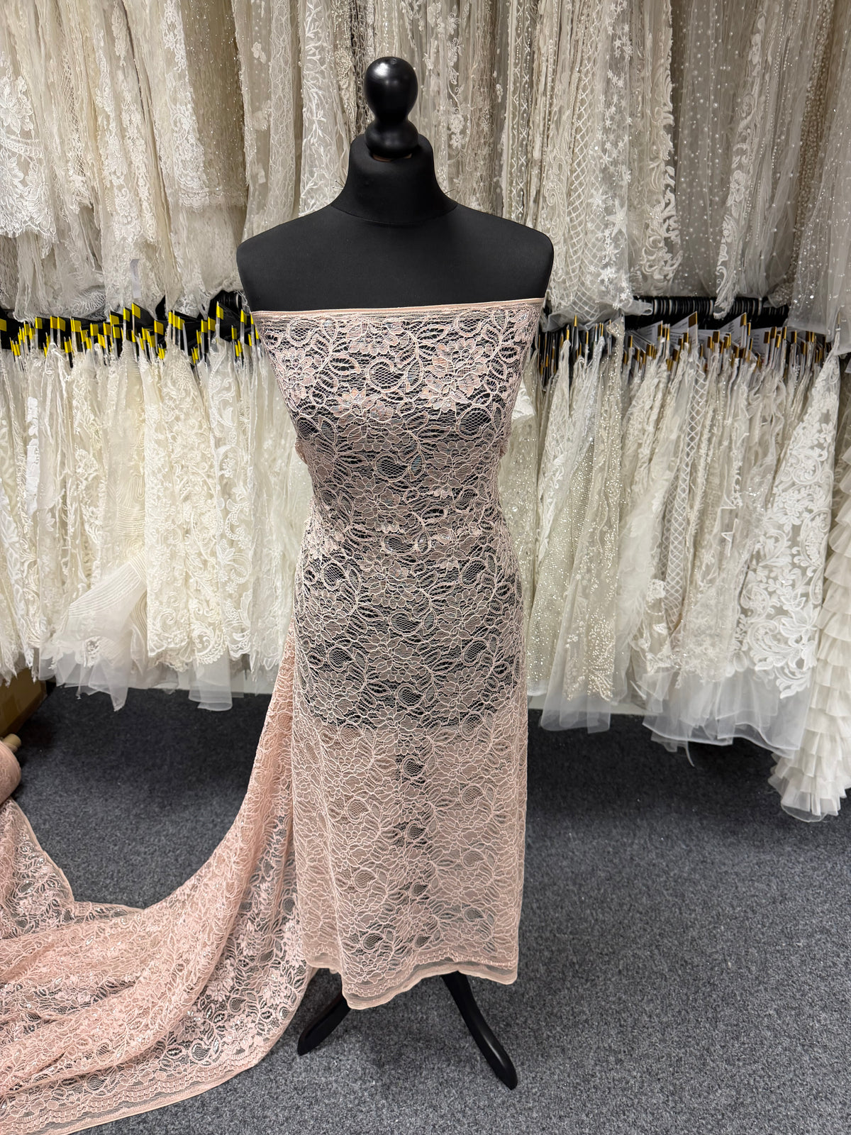 Pink Corded Lace - Mendap
