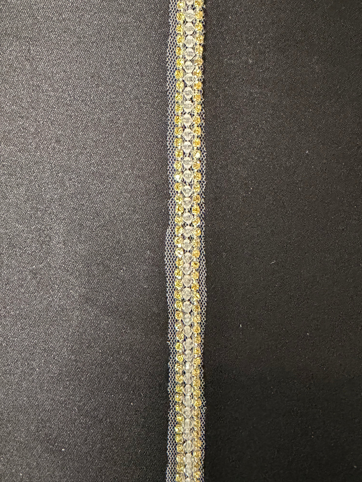 Gold Crystal with Clear Beaded Edging - T980