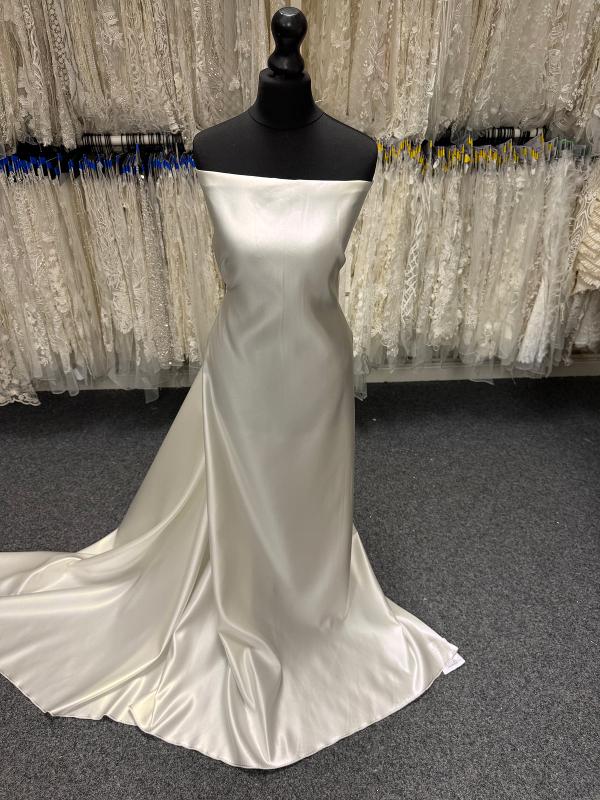 Pale Ivory Polyester Duchess Satin - P42