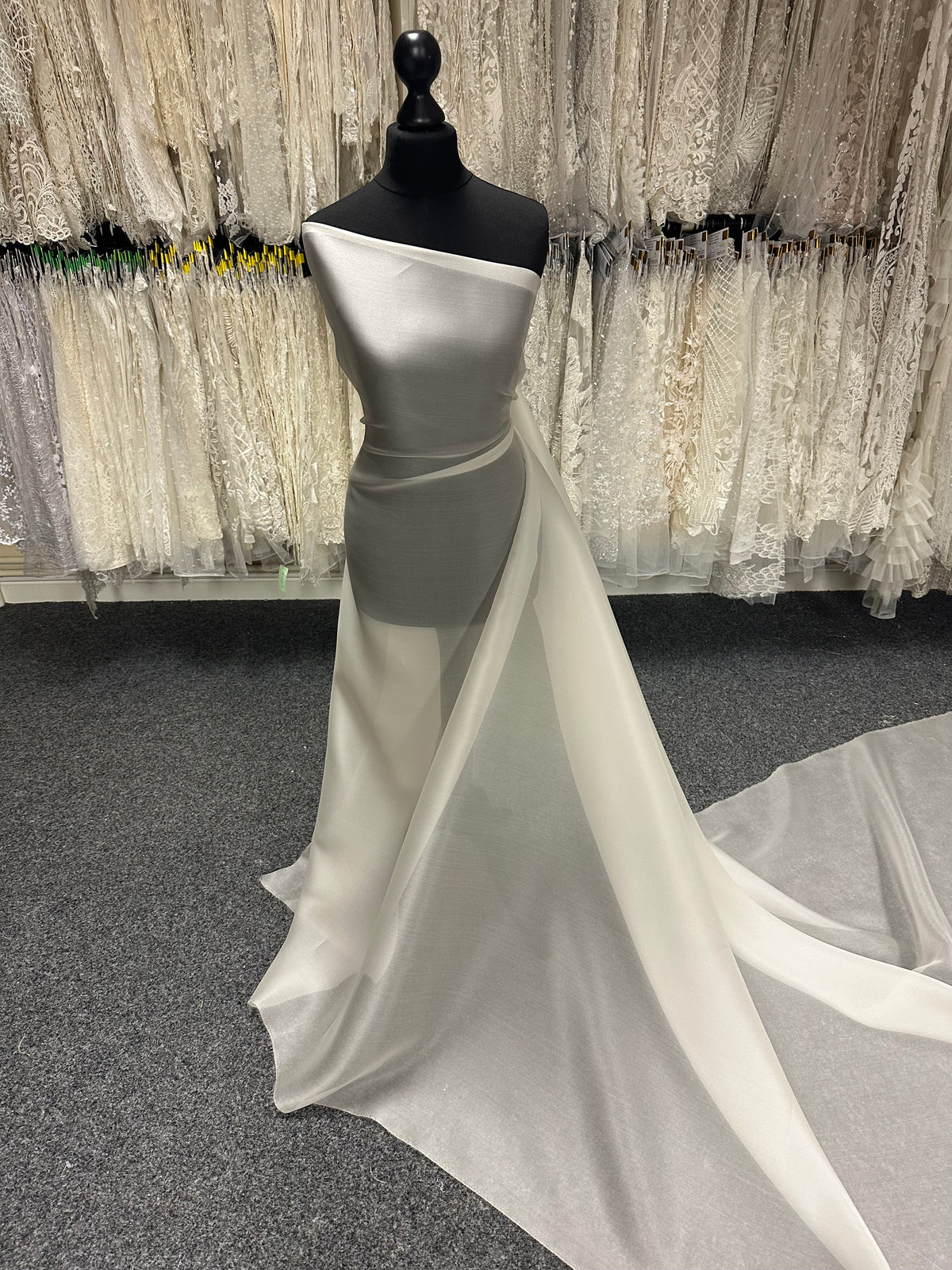 Ivory Silk Satin Organza - P771