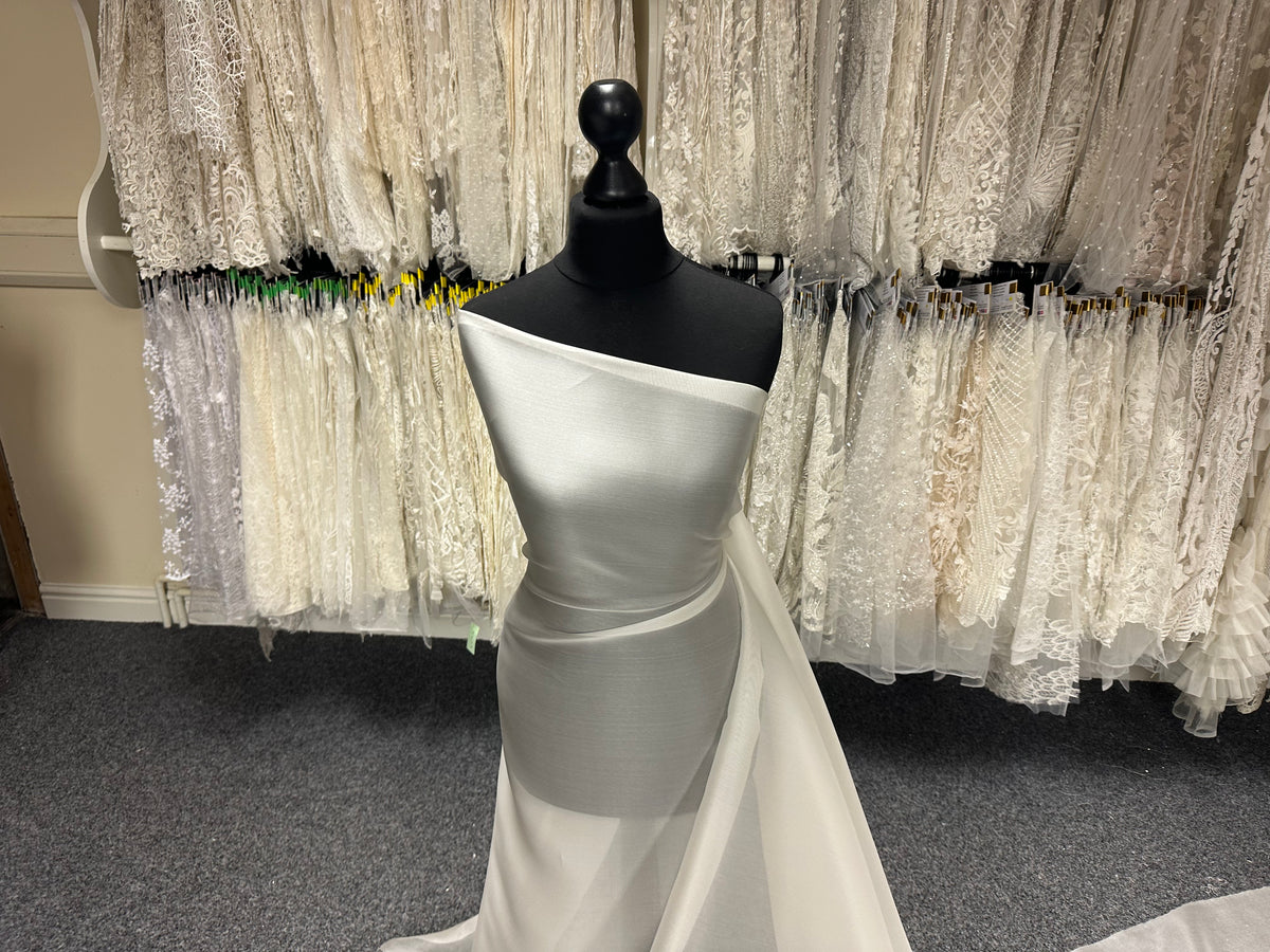 Ivory Silk Satin Organza - P771