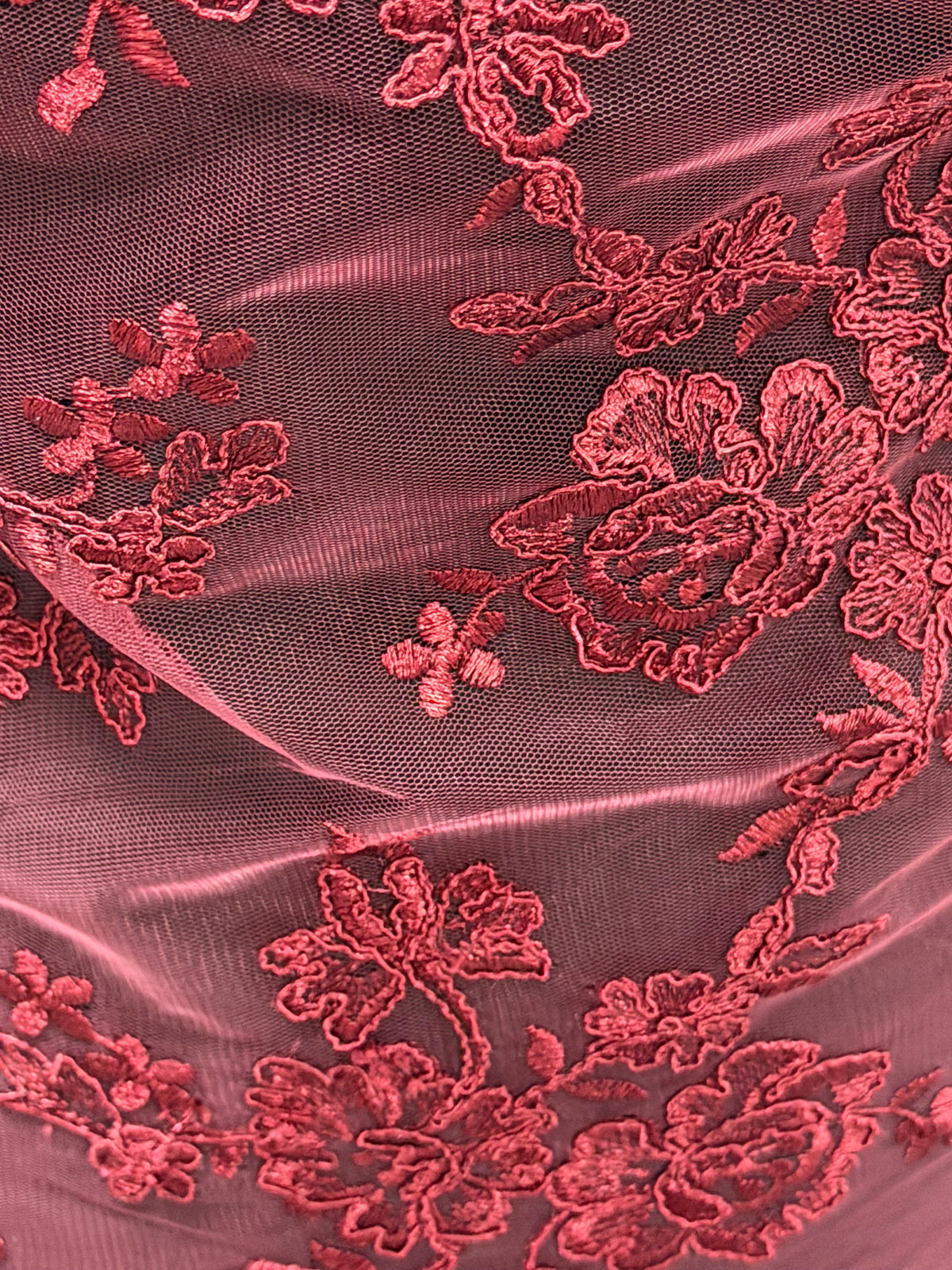 Wine Corded Lace - LA7007