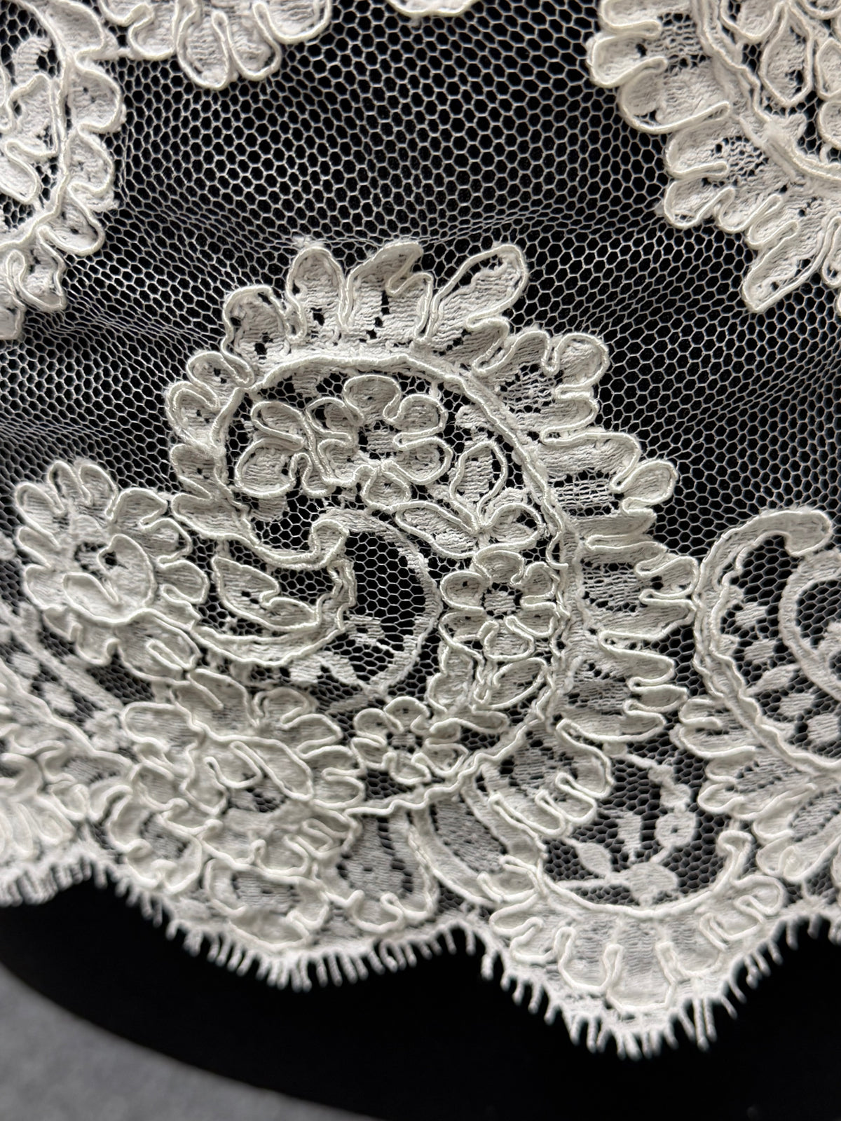 Ivory Corded Chantilly Lace Trim – Sudaba