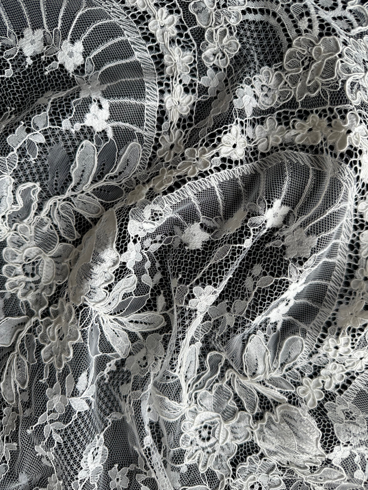 Ivory Corded Raschel Lace - Jara