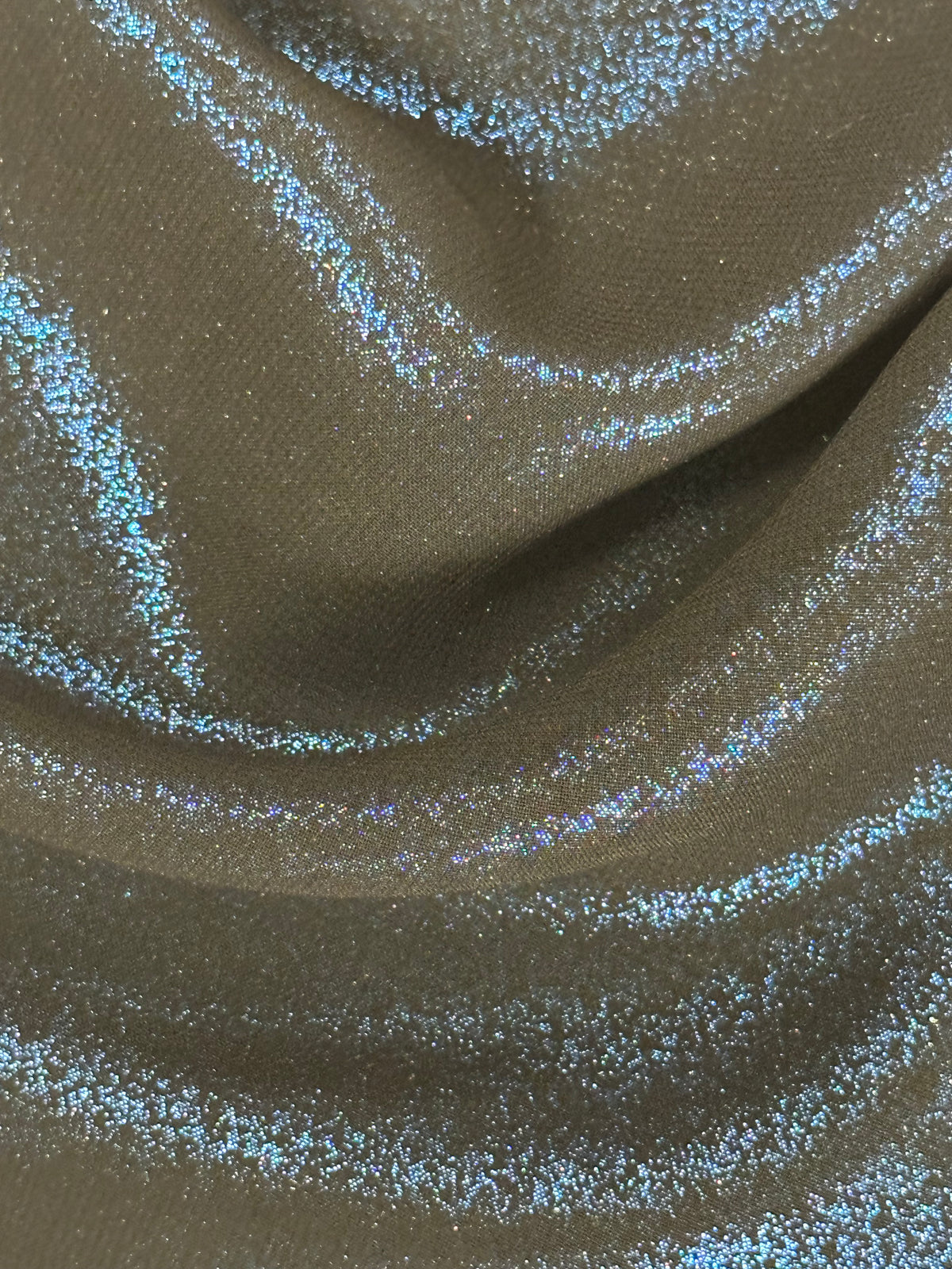 Royal on Black Foil Chiffon - Talisman