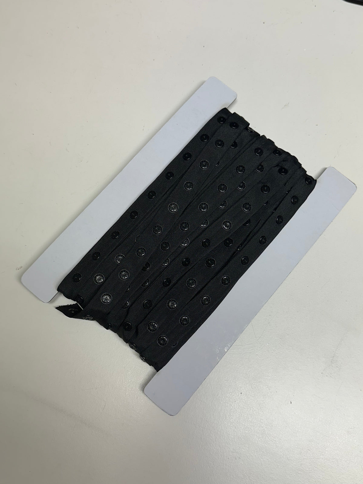 Black 25mm Spaced Popper Tape - A84
