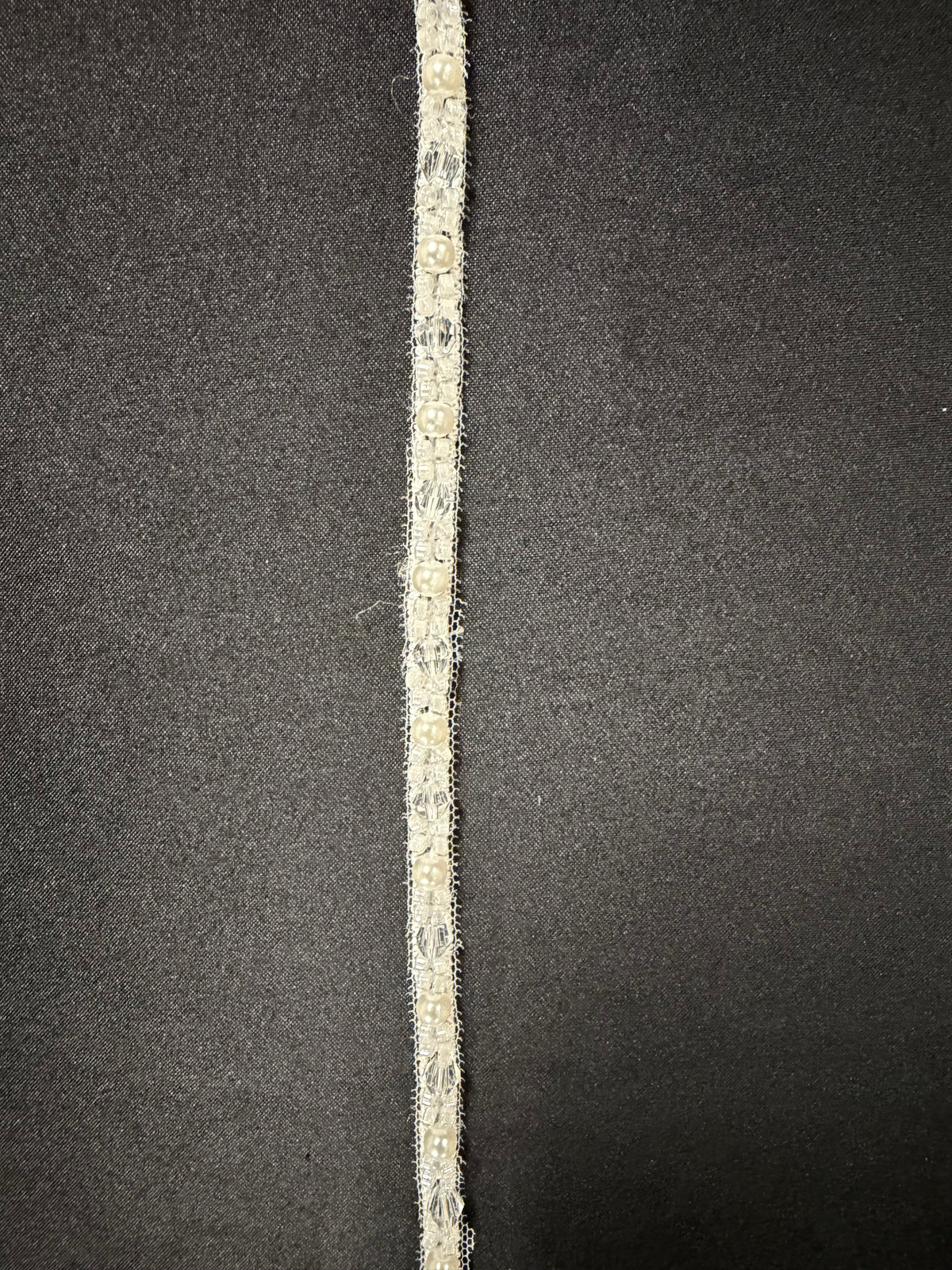 Ivory Beaded Dress Trim - T958