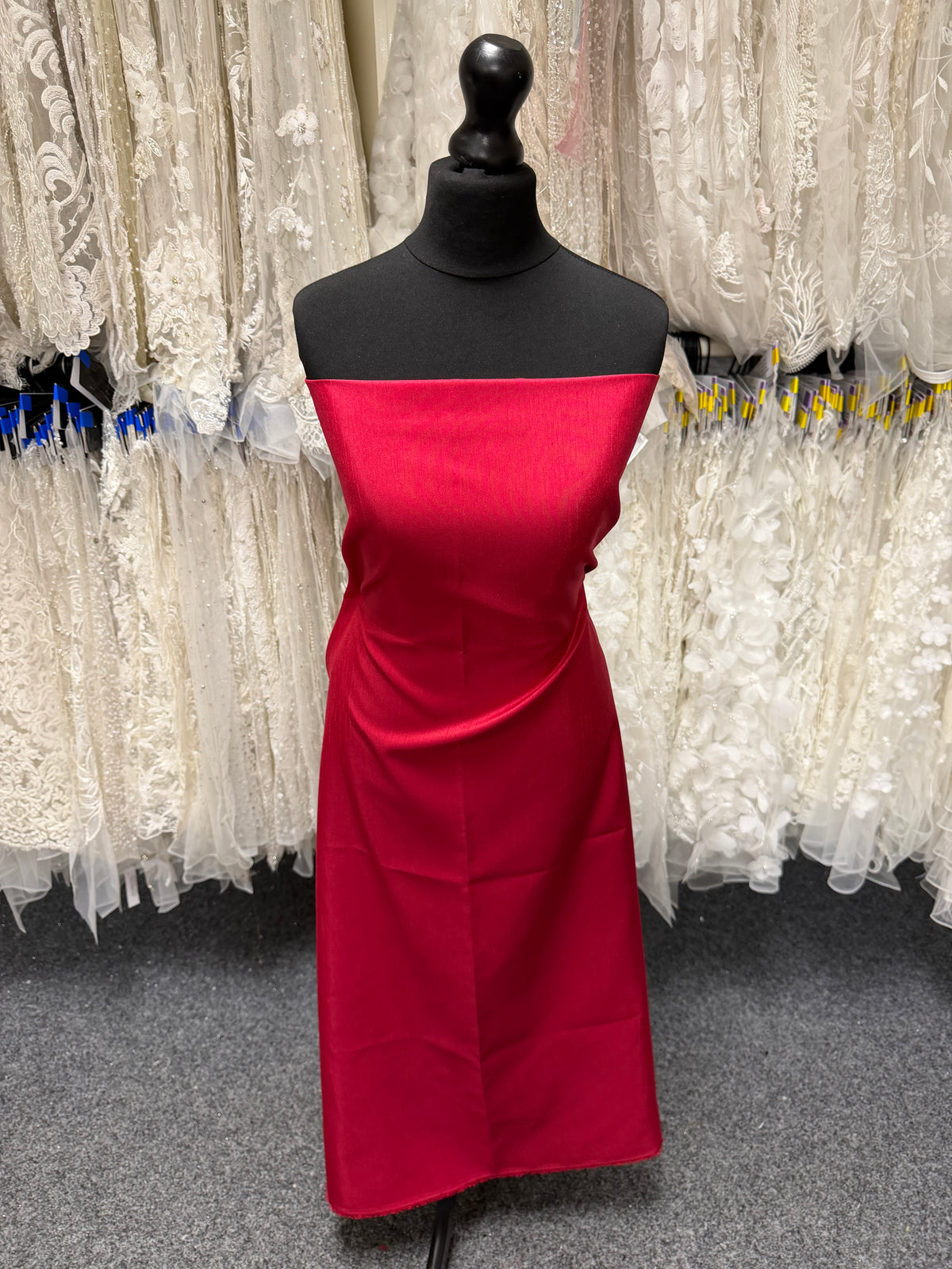 Claret Polyester Satin Backed Dupion - Clarity (P967)