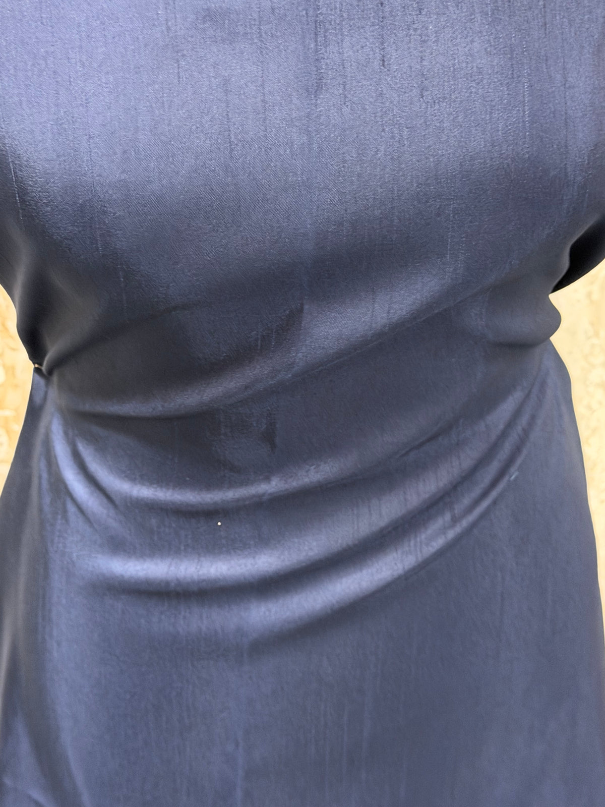 Navy Polyester Satin Backed Dupion - Clarity (P967)
