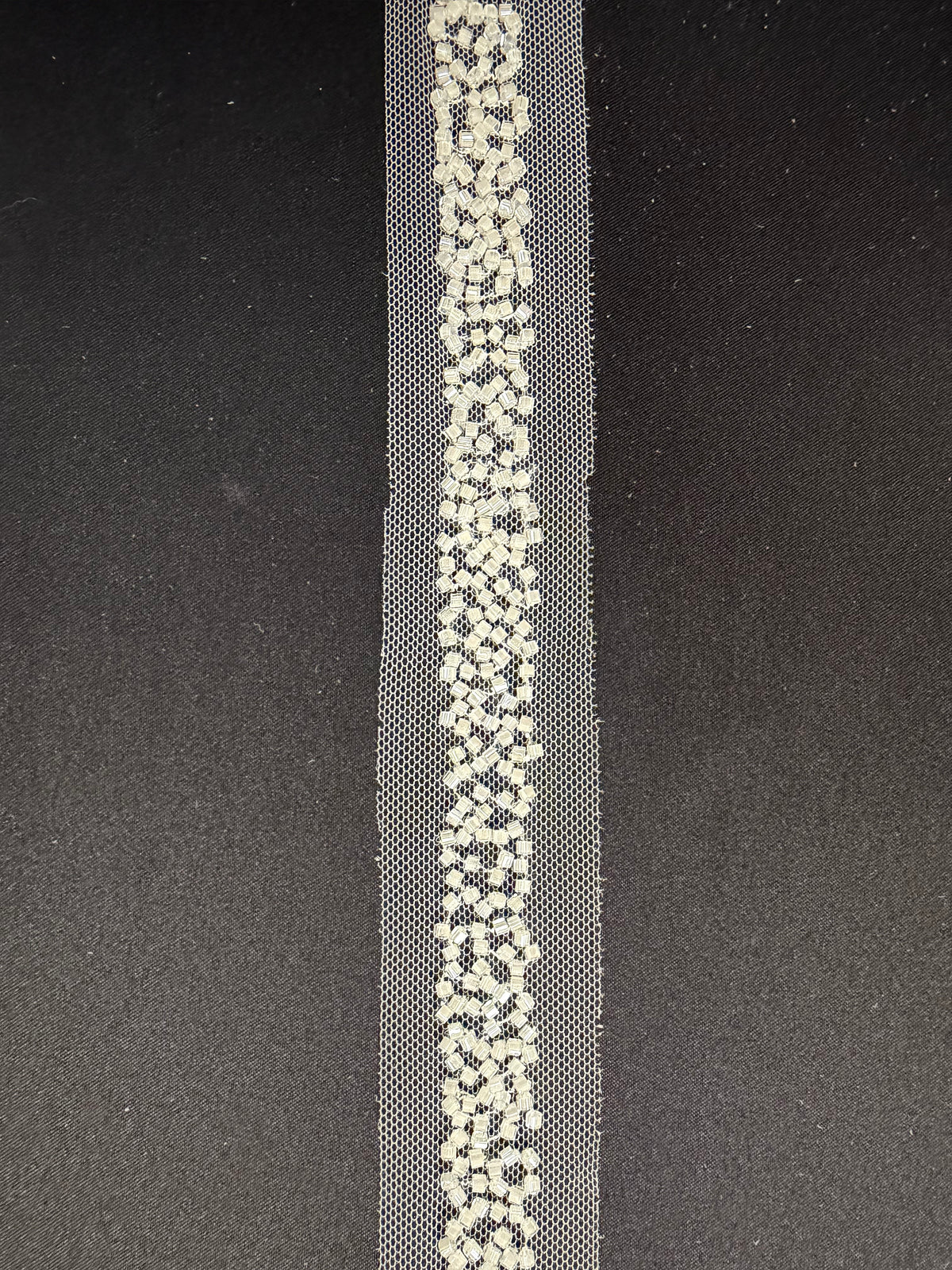 White Beaded Dress Trim - EH2003