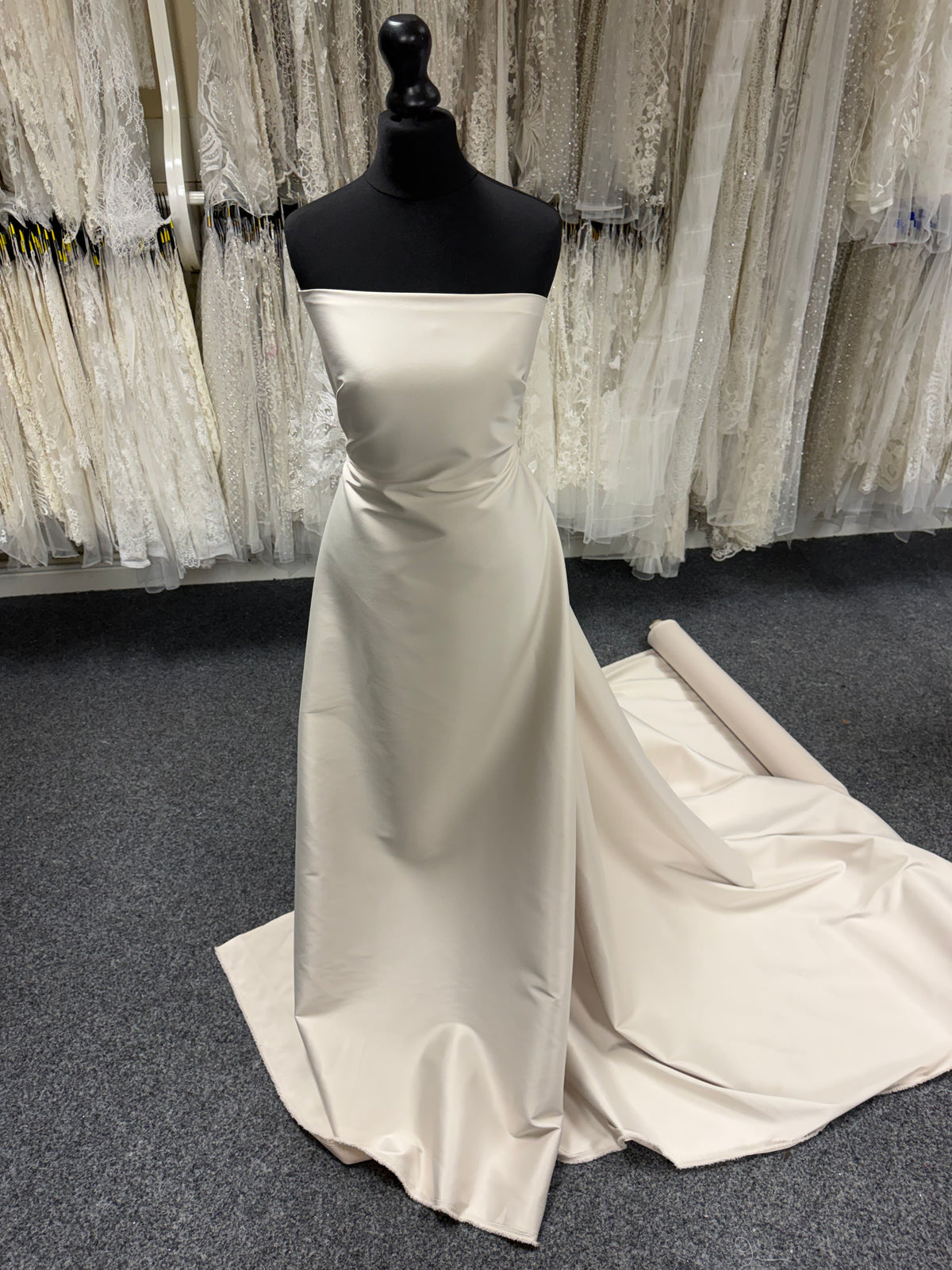 Oyster Polyester Lycra Duchess Satin - P83