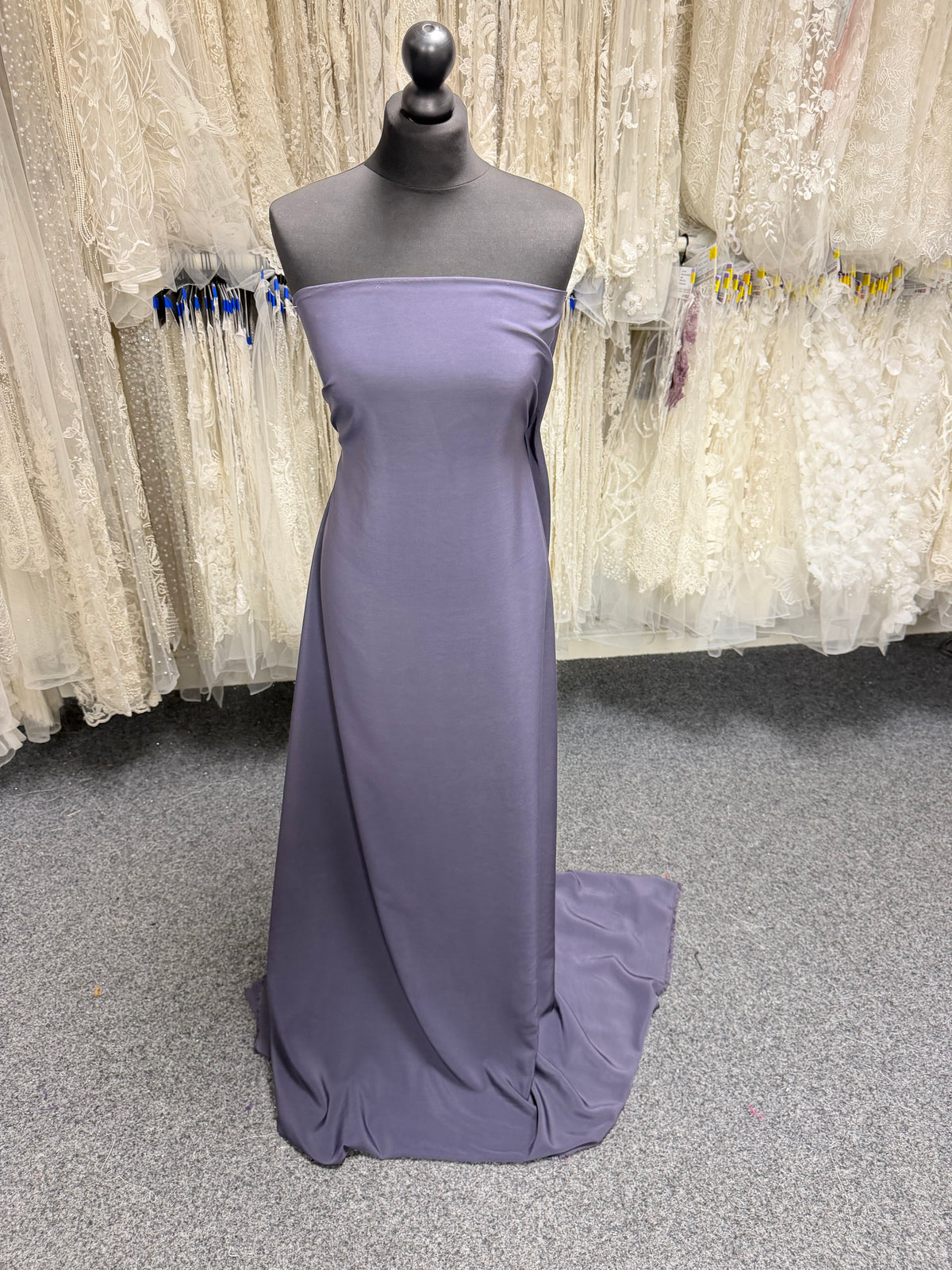 Lightweight Grey Polyester Satin - Juxtaposition