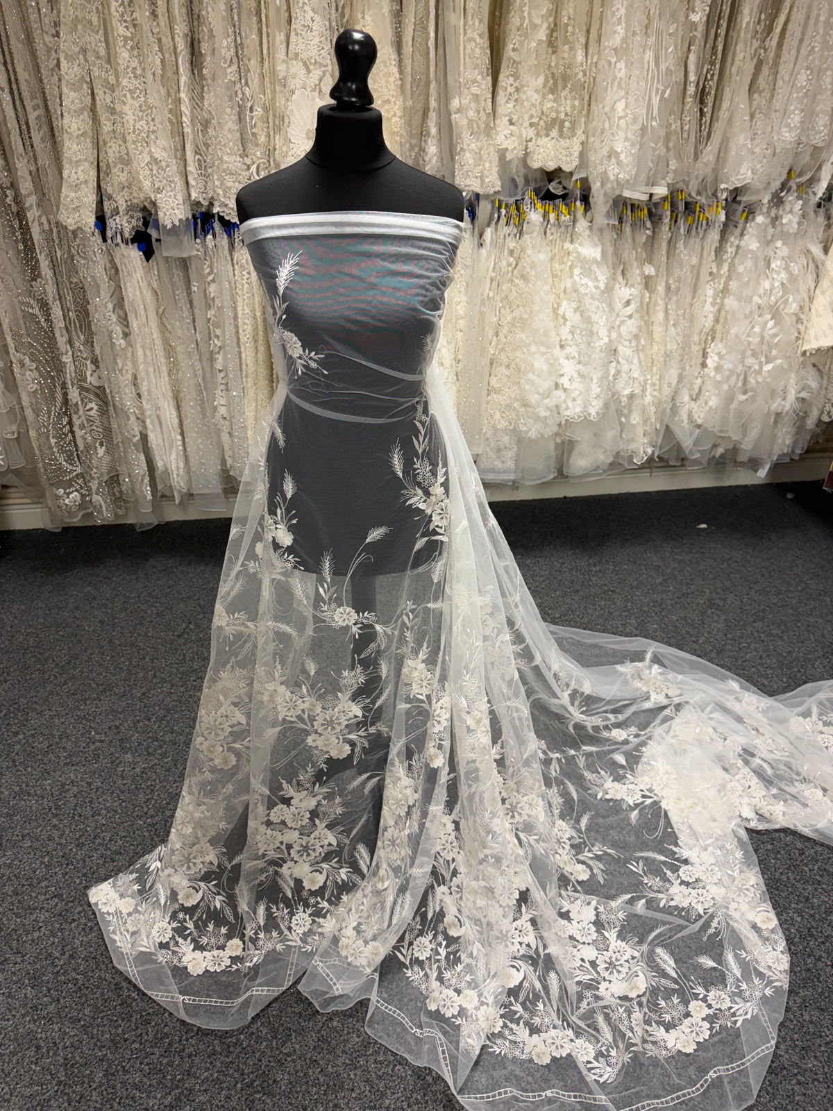 Ivory Sequin Embroidery Lace - EB3036