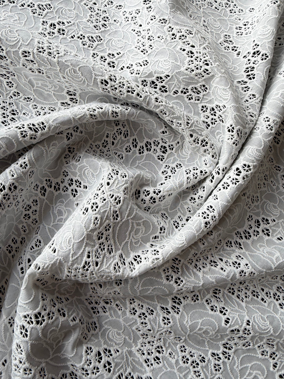 Ivory Embroidered Cotton - EB6001