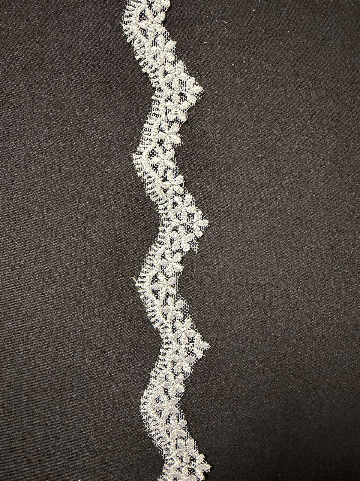 White Embroidered Lace Trim - T828