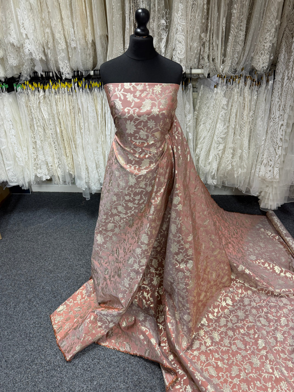 Copper/Ivory/Gold Metallic Jacquard - BR1007