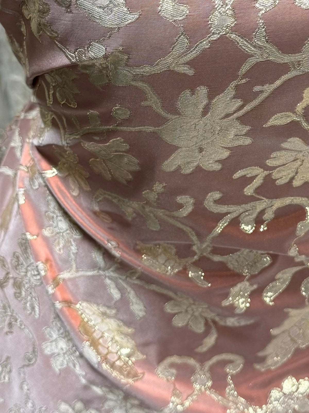 Copper/Ivory/Gold Metallic Jacquard - BR1007