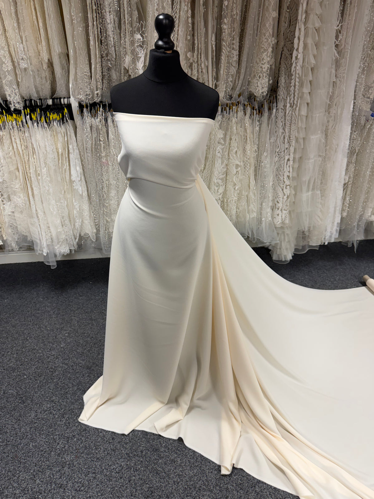 Dark Ivory Medium Weight Polyester Crepe - P59