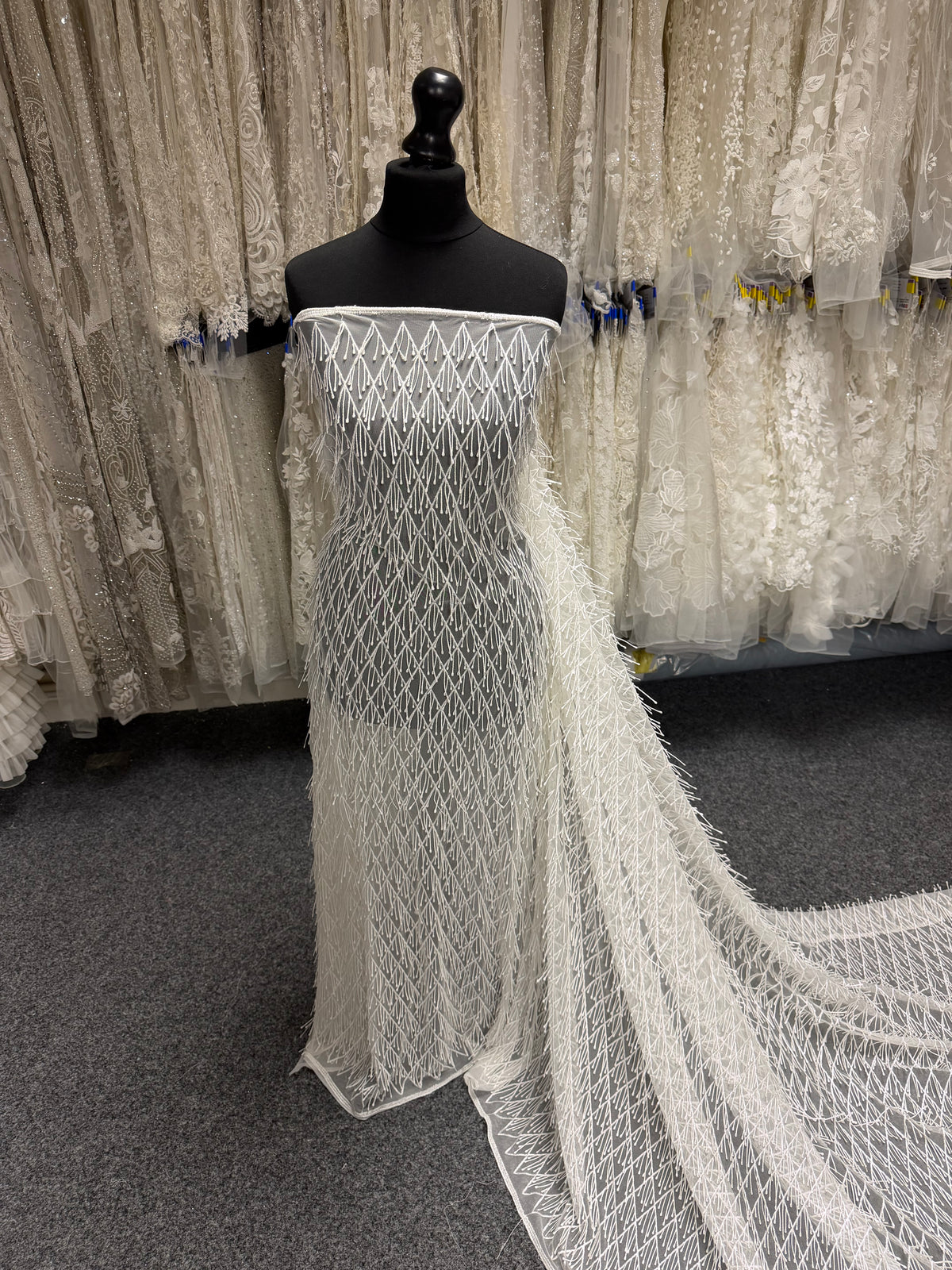 Ivory Embroidered 3D Lace - EB5029