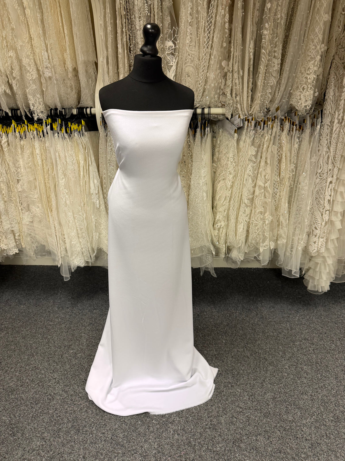 White Polyester Stretch Crepe - PB4001