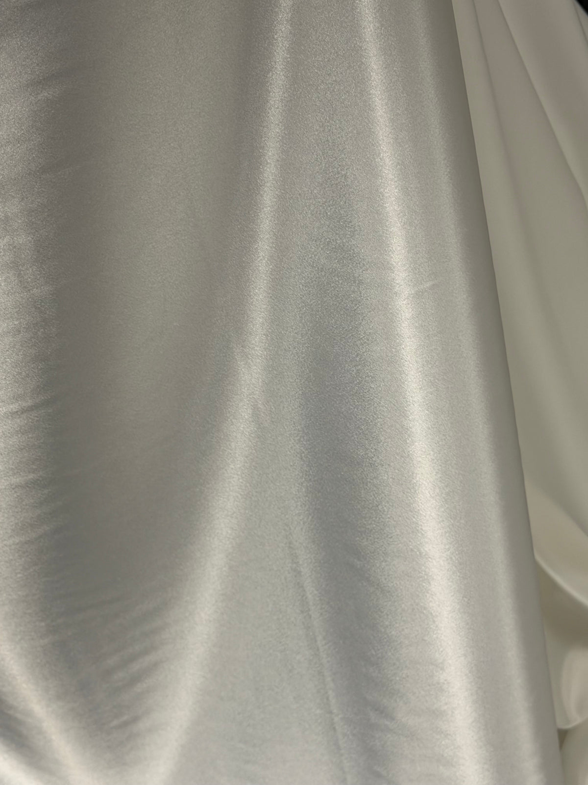 Pale Ivory Stretch Satin - PB1006