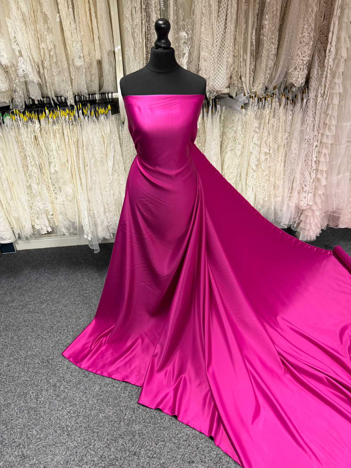 Fuchsia Polyester Satin - Majestic