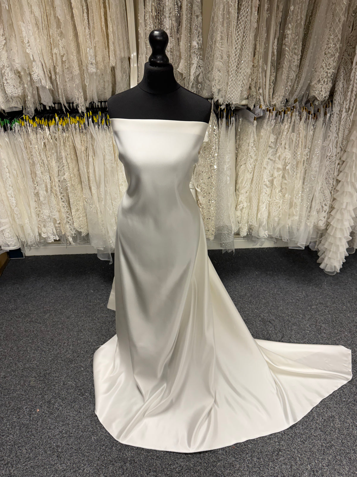 Cream Polyester Duchess Satin - Contessa