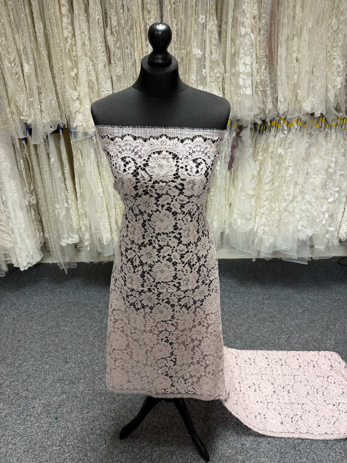 Dusky Rose Eco Corded French Lace - LA4003