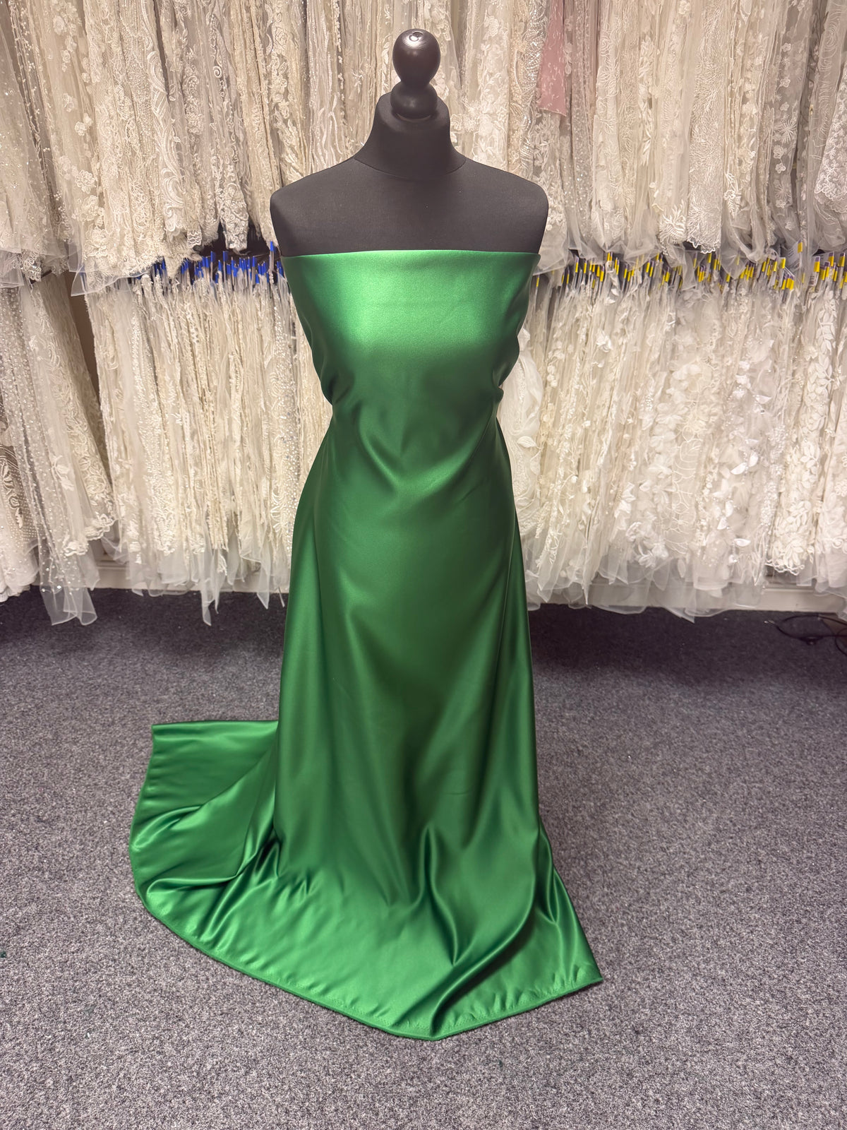 Emerald Polyester Duchess Satin - Contessa