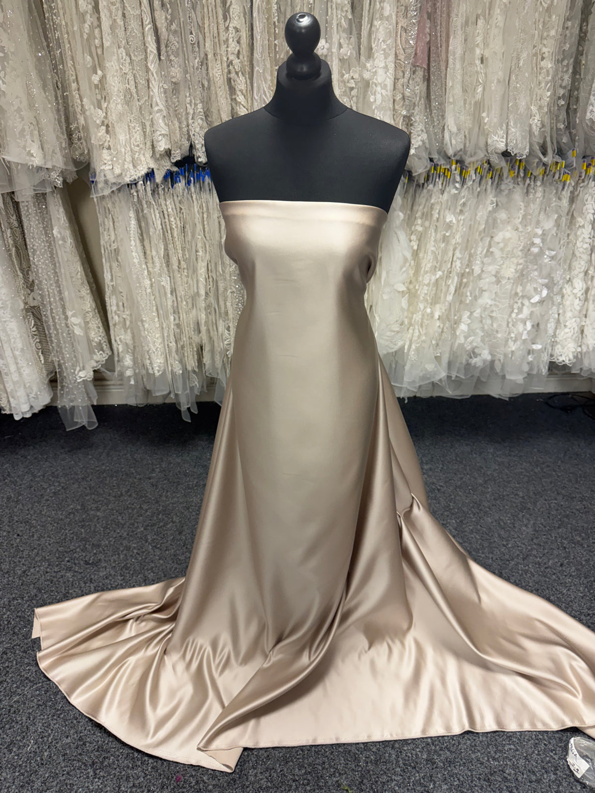 Beige Polyester Duchess Satin - Contessa