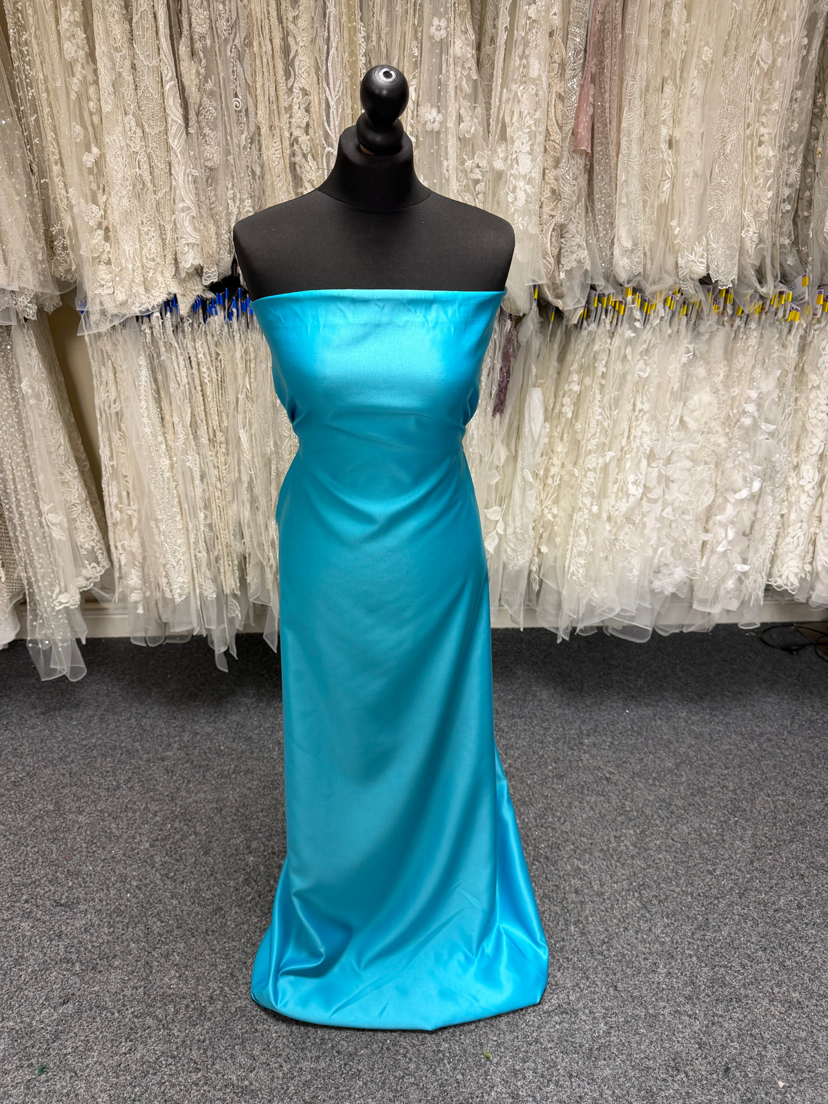 Turquoise Polyester Satin - Majestic